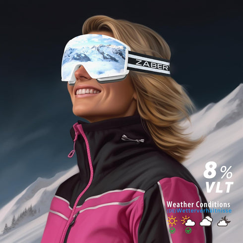 OTG Over Glasses Ski Goggles, Stylish Comfy Snowboard Goggles for Adult Men Women Youth, Anti-fog 100% UV Protection