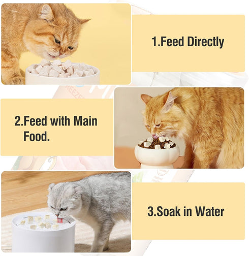 PuPoPan 3.52 oz Freeze-Dried Chicken Cat Treats, Chicken Cube Snacks for Pets, Single Ingredient Chicken Dog Treat