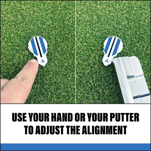 Alignment Ball Mark Putting Alignment Aid Tool - Golf Ball Marker - Rotate to Aim - Golf Gift Accessory for Men & Women