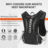 INOXTO Lightweight Hydration Vest Backpack with 1.5L Water Bladder for Hiking, Trail Running, Cycling