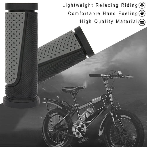 Short Mini Bicycle Handlebar Grips, Two-Color Rubber, 90MM Length, 2PCS