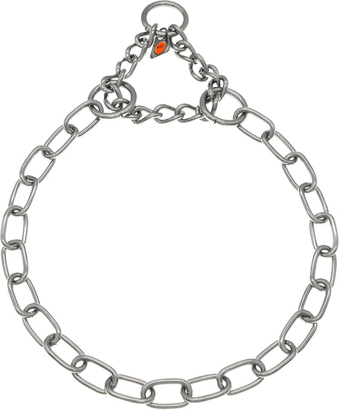 Herm Sprenger Stainless Steel Fur Saver Dog Collar, Medium Link Professional Training Slip Chain for Medium Large Dogs