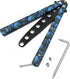MORDEN MS Practice Finger Trainer Tool, Steel Metal Folding Balisong Tool with Latch for Training and Flipping Tricks