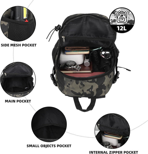 HUNTVP Mini Daypack Military MOLLE Backpack Rucksack Gear Tactical Assault Pack Bag for Hunting, Camping, Trekking