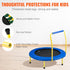 3FT 36" 3+ VEVOR Trampoline for Kids, Trampolines Indoor/Outdoor Trampoline for Toddlers, Foldable Mini Baby Jump Toy