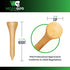 Wedge Guys Bamboo Golf Tees 1-1/2, 2-3/4 & 3-1/4" (100, 250, 500 or 1000 pcs, Free Ball Marker, Stronger Than Wood