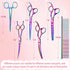 6 1 Dog Grooming Scissors,Rainbow Curved Chunkers Shears with Safety Round Tips,Sharp and Durable in Dog Scissors