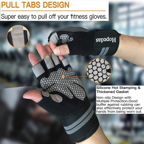 Workout Gloves Weight Lifting Gloves Palm Support Protection for Men Women, Exercise Gloves Sports for Training