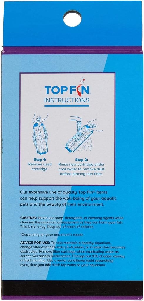Top Fin 4-in-1 Internal Filter Cartridges IF-M (Medium) Refill for IF40 Internal Filter (2 Count).