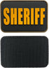 Gold Sheriff Patch for Hat with Fastener, Tactical Cap 2x3 inches, Molle Sheriff Tactical Vest