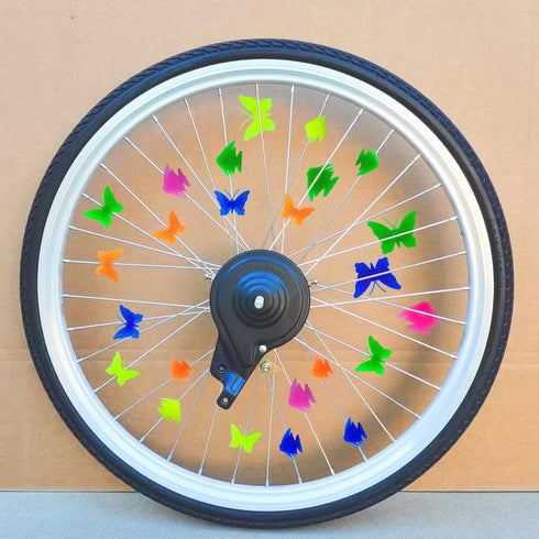 Girls Bike Basket, Front Handlebar Bicycle Basket with Bike Horn, Wheel Beads, Stickers, Streamers Kit