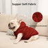Extra Warm Fleece Lining Dog Hoodie for Large Dogs, Red Jacket with Hood, Size XL for Winter
