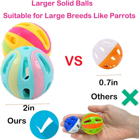 Large Bird Perch Toy with Rotating Balls Natural Parrot Large Bird Stand Perches Toy Wood Rotate Spinning Balls
