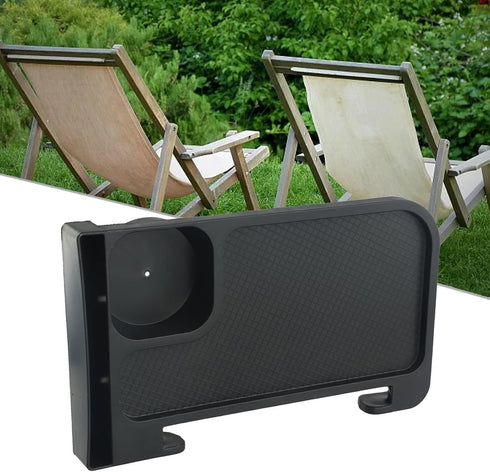 Startbuymore Functional Clip On Table for Outdoor Use Easily Attaches to Folding Chairs (Black)