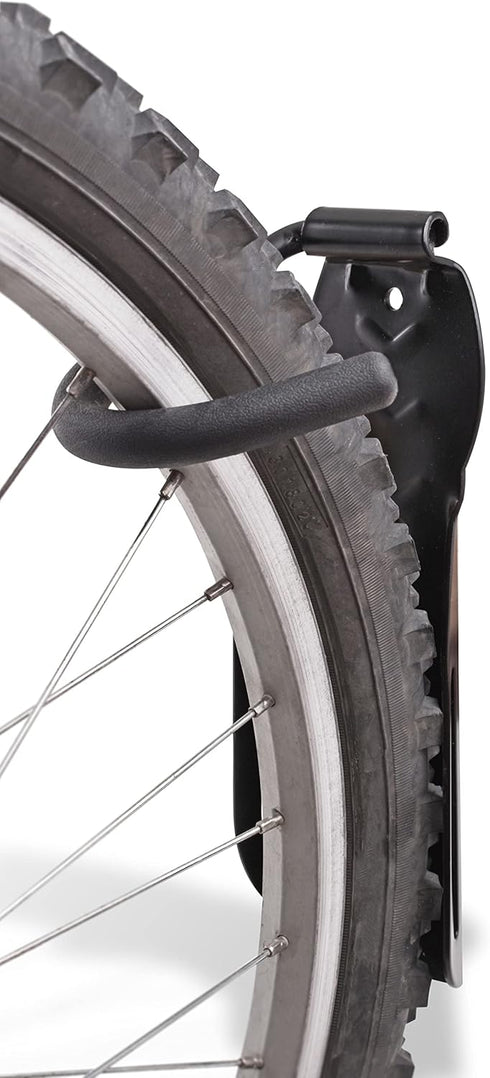 Vertical Wall-Mounted Bike Rack/Hook, 2 Pack Storage Racks for Road, Mountain, or Hybrid Bikes