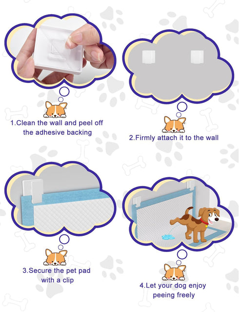 4 Pcs Potty Training Dog Pee Pad Holder for Leg-Lifting Dogs, Indoor Training Pad Holder for Small & Large Size
