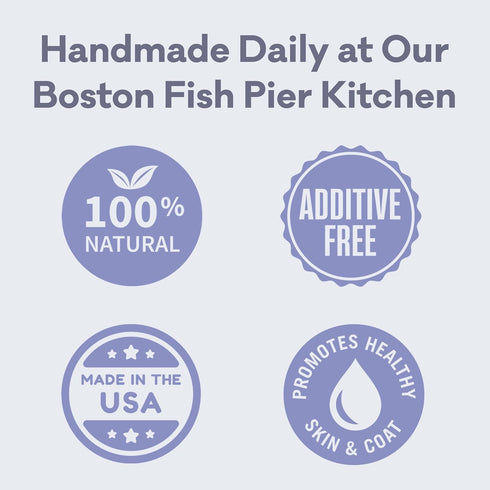 Polkadog Cod Skins for Dogs (2oz Shortie) - Single Ingredient Wild-Caught Fish Skin Dog Treats, Grain Free