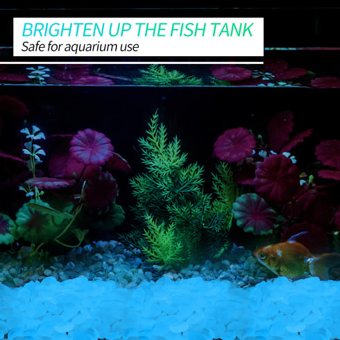 900pcs Glow in The Dark Rocks, Small Luminous Pebbles for Indoor/Outdoor Garden and Fish Tank