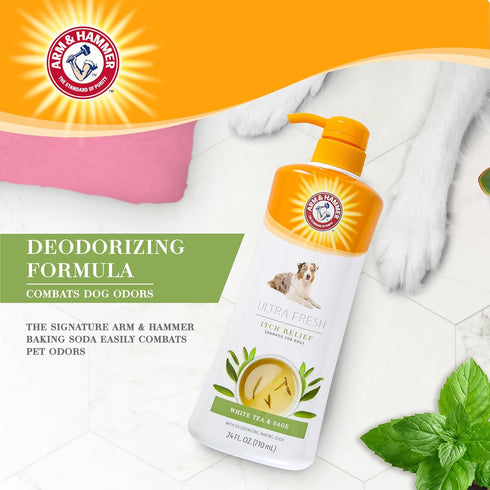 Arm & Hammer Ultra Fresh Itch Relief Shampoo for Pets, Oatmeal & Aloe, 24oz Value Size with Pump