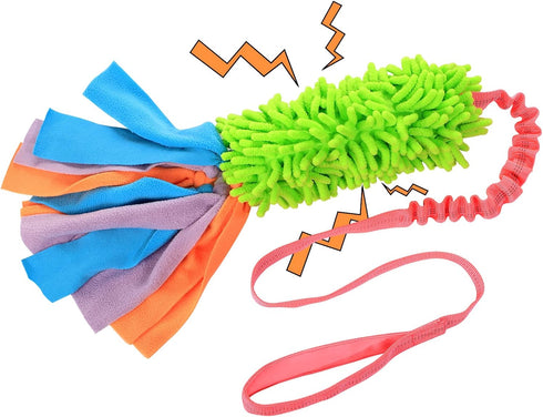 SCHITEC Tug Toy for Dogs, Bungee Tug of War Rope Toys with Squeaky Sound for Small Medium Large Dogs