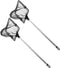 Toyvian 2pcs Aquarium Net with Extendable Stainless Steel Handle Square Telescoping Fish