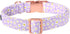 Lionet Paws Dog Collar, Comfortable Adjustable Cute Collar with Metal Buckle for Male Female Dogs, Purple Daisy, Large