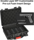 9mm LOTOCASE Gun Case TSA Approved Pistol Case Hard Shell Waterproof with DIY Customizable Pre-cut Foam Insert - Travel