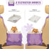 PETSFIT Small Dog Car Seat, Purple, Portable Booster Seat for Dogs Up to 25lbs with Clip-On Leash & Adjustable Straps