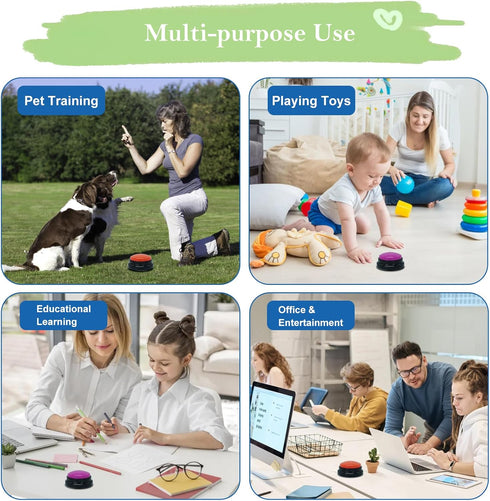Set 2 Communication, Set, Gelabur of Dog Buttons for Voice Recordable Buttons for Classroom, Dog Training Talking