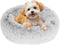 JOLLYVOGUE Calming Donut Dog Bed & Cat Bed, Anti-Anxiety Washable Round Bed for Small Puppy (20")