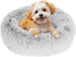 JOLLYVOGUE Calming Donut Dog Bed & Cat Bed, Anti-Anxiety Washable Round Bed for Small Puppy (20")