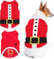 Parisian Pet Dog T-Shirt, Embroidered Santa Outfit, Cotton Christmas Dog Shirt, Large, Machine Washable