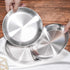 Stainless Steel Cat Dishes for Food and Water, 2 Sets Shallow Style, Relief of Whisker Fatigue (6.5 Inch)