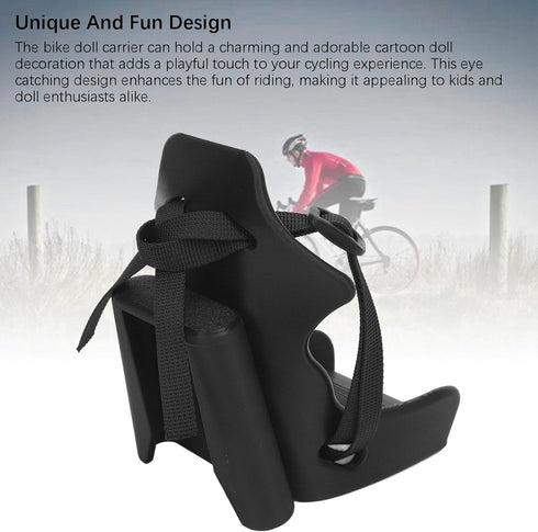 Foldable Adjustable Baby Doll Carrier, Strap Length Lightweight Plastic Doll Cars Seat Cute Front Bike Seat for Small