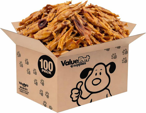 ValueBull Chicken Feet for Dogs, Large, 25 Count - All Natural Dog