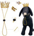 PET SHOW 2pcs Small Dog Crown Headband, Silver Gold Rhinestone Faux Pearl Crown for Birthday Party, Wedding Costume