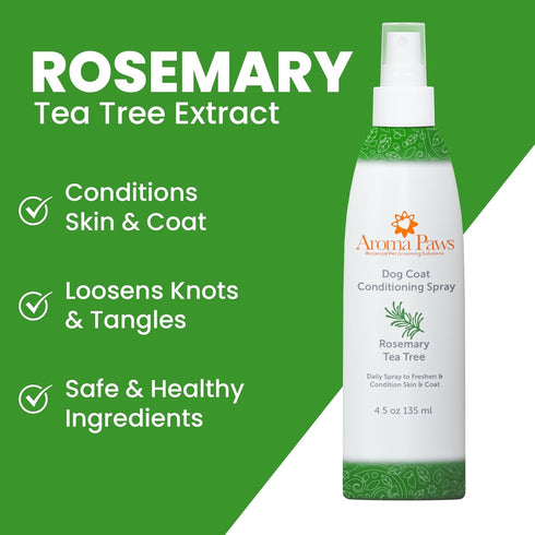 Scented Dog Coat Spray - Cleansing, Conditioning, Moisturizing - Toxin Free Ingredients - Aromatic Puppy Spray (4.5