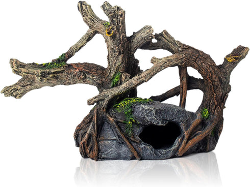 Aquarium Décor Resin Artificial Tree Trunk Root Fish Tank Decorations (A)