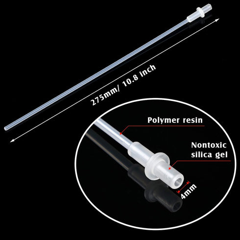 50 Pieces Disposable Artificial Insemination Rods, Flexible Breeding Catheter Tube for Dog Goat Sheep (White, 10.8