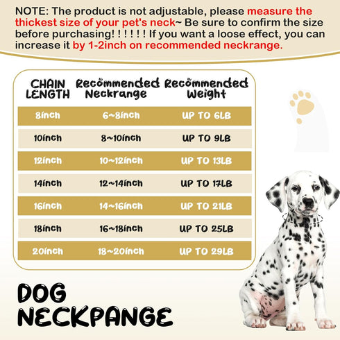 LEIFIDE Dog Chain Collar, Diamond Link 12 mm Wide Necklace for Small Medium Large Dogs Cats (Gold, AB Color, 12 Inch)