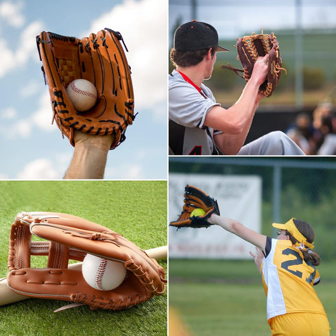 Softball and Baseball Glove Lace Kit, Deluxe Mitt Leather Lacing Repair with 2 Leather Laces