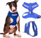 Training Dog Harness (L) - Blue Colour Coded Non-Pull Front and Back D Ring, Padded and Waterproof