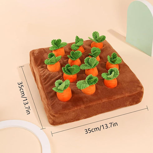 Generic 12 1 Snuffle Toys for Dogs - Carrot Interactive Feed Game, Piece Plush Puzzle Mat for Puppy Mental Stimulation
