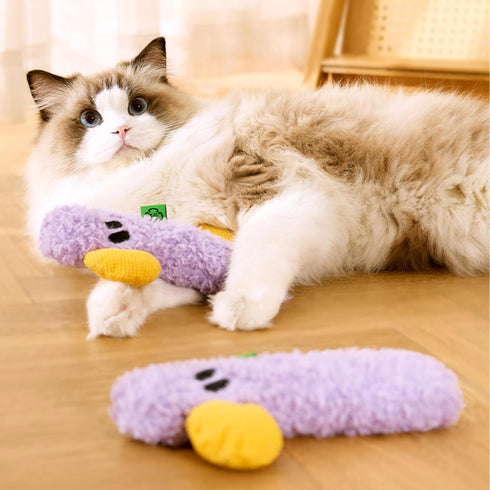 Cat Toy Kicker Pillows, Plush Catnip Cat Toy with Crinkle and Beep