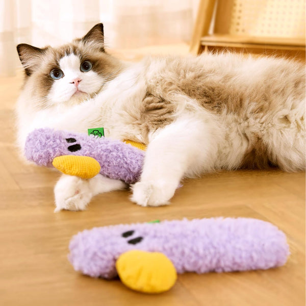 Cat Toy Kicker Pillows, Plush Catnip Cat Toy with Crinkle and Beep