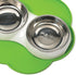 Catit Flower Shape Cat Placemat, Green, 11.8in Diameter