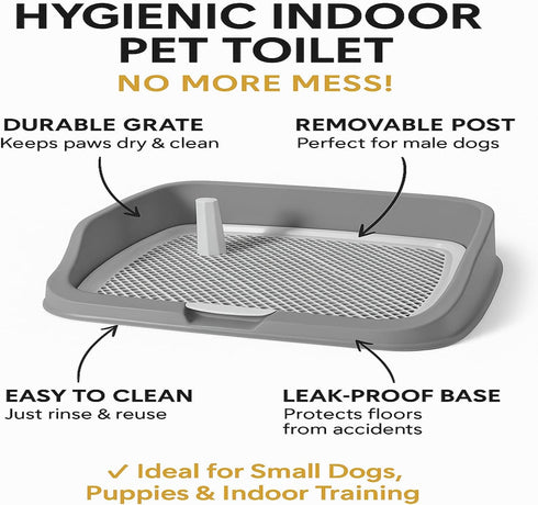 Generic 21.6" 17.7" Dog Training Pad Tray Reusable Indoor Puppy Potty Tray, Easy to Clean Pee Pad Holder, x