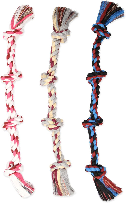 Mammoth Flossy Chews Color Rope Tug – Premium Interactive Dog Rope Toy