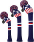Scott Edward Golf Headcovers for Woods Set of 3, Fits Driver(460cc), Fairway Wood and Hybrid(UT)