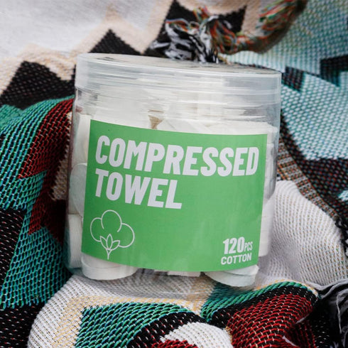 Herb Life 120 Pcs Mini Compressed Towels, Disposable Face Compressed Towel, Compressed Cotton Hand Wipe, Camping Towel
